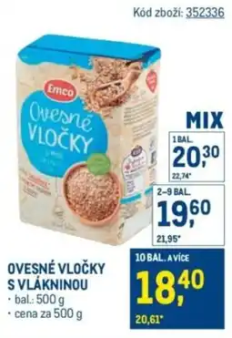 Makro Emco Ovesné vločky s vlákninou nabídka
