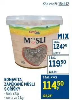 Makro Bonavita zapekane müsli s oříšky nabídka
