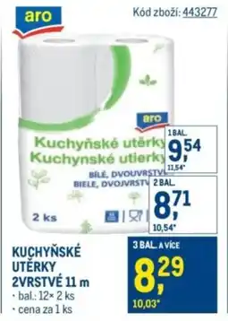 Makro Kuchyňské utěrky 2vrstvé 11 m nabídka