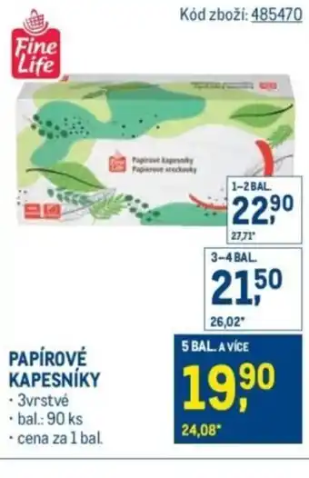 Makro Fine Life Papírové kapesníky nabídka