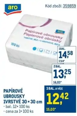 Makro Papírové ubrousky nabídka