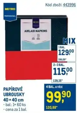 Makro Papírové ubrousky nabídka