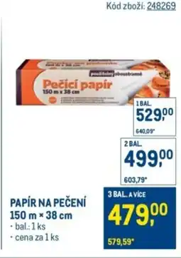 Makro Papír na pečení nabídka