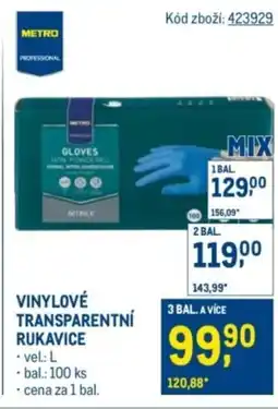 Makro Vinylové transparentní rukavice nabídka