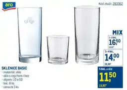 Makro Sklenice basic nabídka