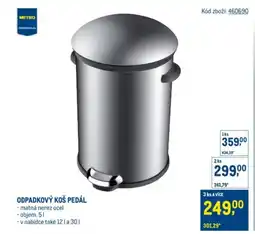 Makro Odpadkový koš pedál nabídka