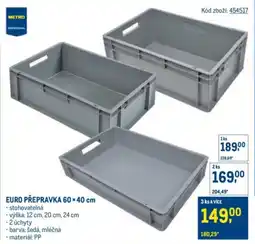 Makro Euro přepravka nabídka