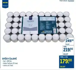 Makro Svíčky čajové nabídka