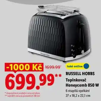RUSSELL HOBBS Topinkovač Honeycomb 850 W