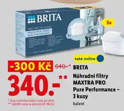 Lidl BRITA Náhradní filtry Maxtra Pro Pure Performance – 3 kusy nabídka