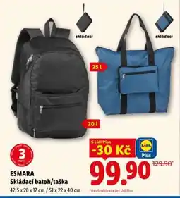 Lidl ESMARA Skládací batoh/taška nabídka