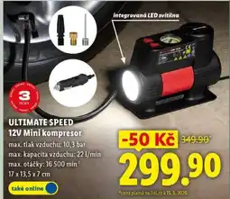 Lidl Ultimate Speed 12V Mini kompresor nabídka