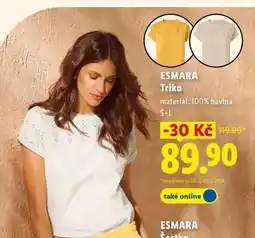 Lidl esmara TRIKO nabídka