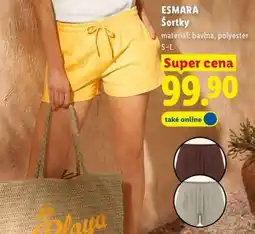 Lidl ESMARA ŠORTKY nabídka