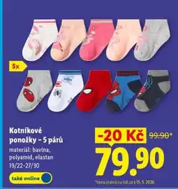 Lidl Kotníkové ponožky – 5 párů nabídka