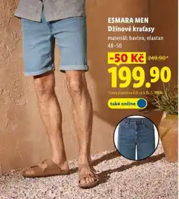 Lidl ESMARA MEN Džínové kraťasy nabídka
