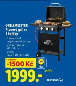 Lidl GRILLMEISTER Plynový gril se 3 hořáky nabídka