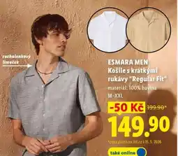 Lidl ESMARA MEN Košile s krátkými rukávy Regular Fit nabídka