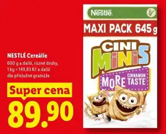 Lidl Nestlé cereálie nabídka