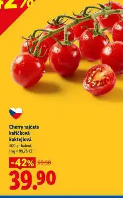 Lidl CHERRY RAJČATA KEŘÍČKOVÁ KOKTEJLOVÁ nabídka