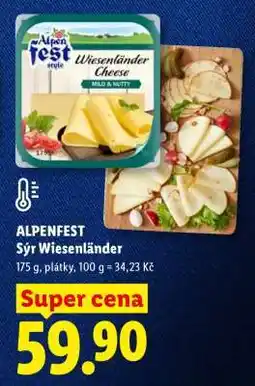 Lidl ALPENFEST Sýr Wiesenländer nabídka