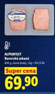Lidl ALPENFEST Bavorská sekaná nabídka