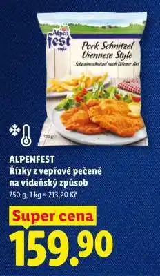 Lidl ALPENFEST Řízky z vepřové pečeně na vídeňský způsob nabídka