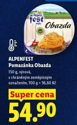 Lidl ALPENFEST Pomazánka Obazda nabídka