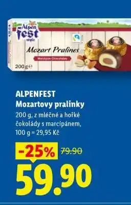 Lidl ALPENFEST Mozartovy pralinky nabídka