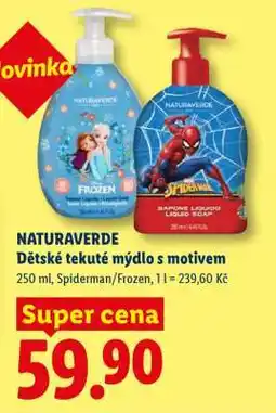 Lidl NATURAVERDE Dětské tekuté mýdlo s motivem nabídka
