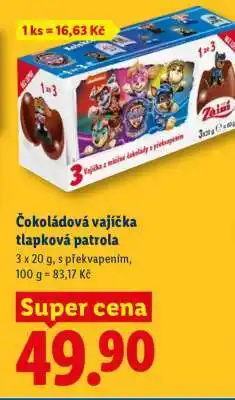 Lidl Čokoládová vajíčka Tlapková patrola nabídka