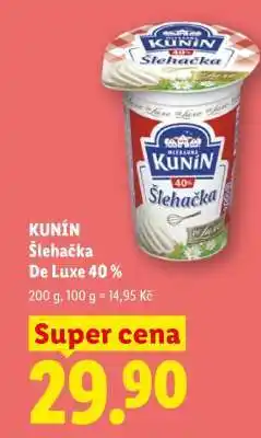 Lidl Kunín šlehačka de luxe 40% nabídka