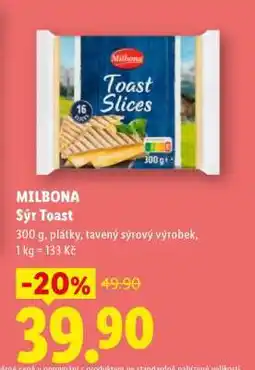 Lidl MILBONA Sýr Toast nabídka