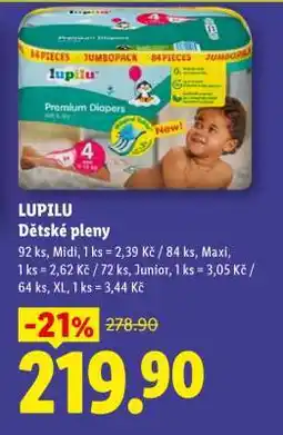 Lidl LUPILU DĚTSKÉ PLENY nabídka