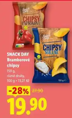 Lidl SNACK DAY Bramborové chipsy nabídka