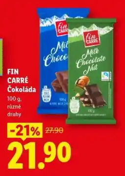 Lidl Fin Carre Čokoláda nabídka