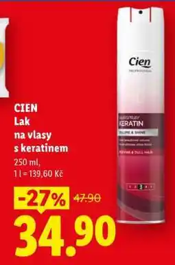 Lidl CIEN Lak na vlasy s keratinem nabídka
