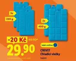Lidl CRIVIT CHLADICÍ VLOŽKY nabídka