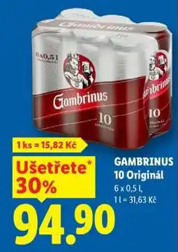 Lidl Gambrinus 10 Originál nabídka