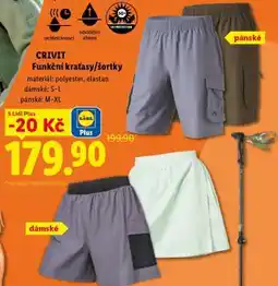 Lidl CRIVIT FUNKČNÍ KRAŤASY / ŠORTKY nabídka
