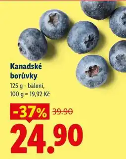 Lidl KANADSKÉ BORŮVKY nabídka