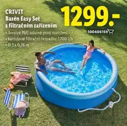 Lidl CRIVIT Bazén Easy Set s filtračním zařízením nabídka