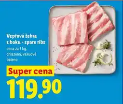 Lidl Vepřová žebra z boku - spare ribs nabídka
