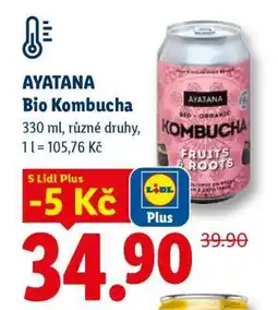 Lidl AYATANA Bio Kombucha nabídka