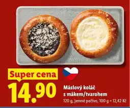 Lidl Máslový koláč s mákem/tvarohem nabídka