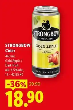 Lidl Strongbow cider nabídka