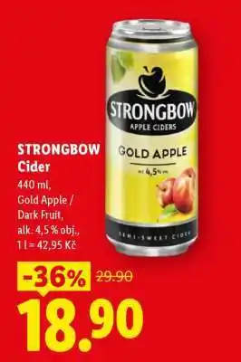 Lidl Strongbow cider nabídka