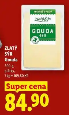 Lidl ZLATÝ SÝR Gouda nabídka