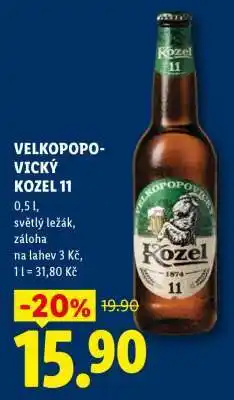 Lidl Velkopopovický Kozel 11 nabídka