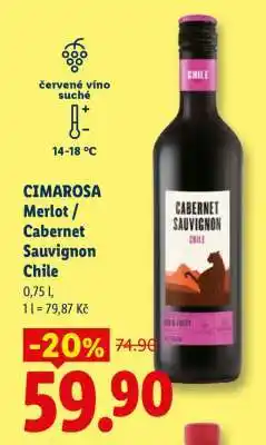 Lidl CIMAROSA Merlot / Cabernet Sauvignon Chile nabídka